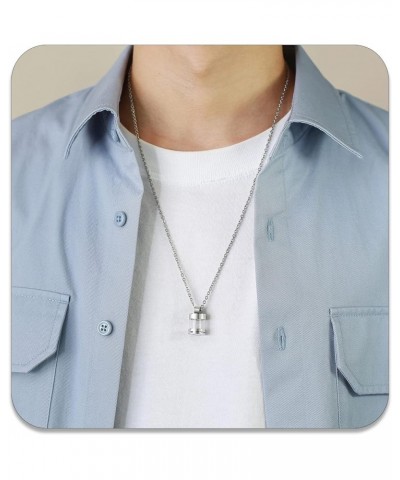 Fashion Stainless Steel Glass Bottle Pendant Container Ashes Holder Necklace Steel $7.50 Necklaces