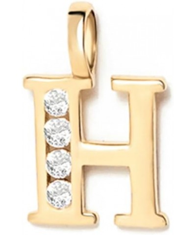 14K Gold Initial Charm for Women | Alphabet Letter Pendants, A-Z, All Letters, CZ H $39.06 Pendants