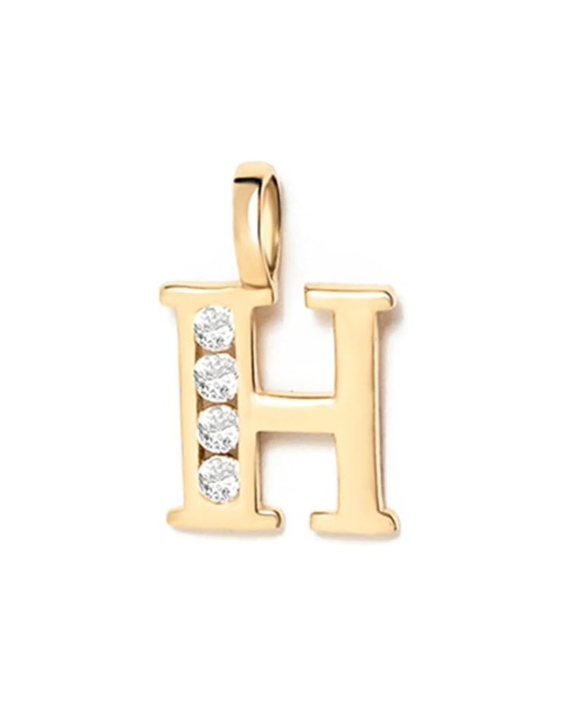 14K Gold Initial Charm for Women | Alphabet Letter Pendants, A-Z, All Letters, CZ H $39.06 Pendants