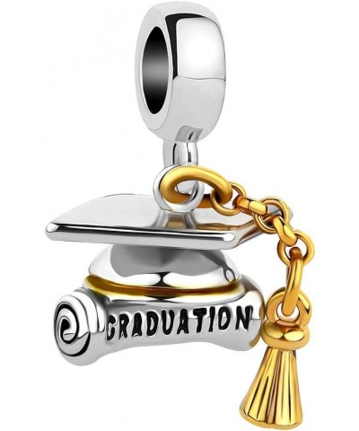 Magic Book Student Graduation Cap Charm Beads For Bracelets Graduation Hat $7.59 Bracelets