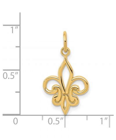 14k Yellow Gold Fleur De Lis Pendant $43.76 Pendants