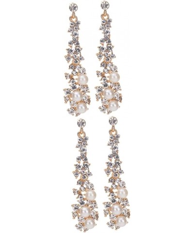 2pcs Crystal Drop Earrings Women Earrings Rhinestone Drop Earrings Jeweled Earrings Statement Drop mediumx2pcs Goldenx2pcs $6...