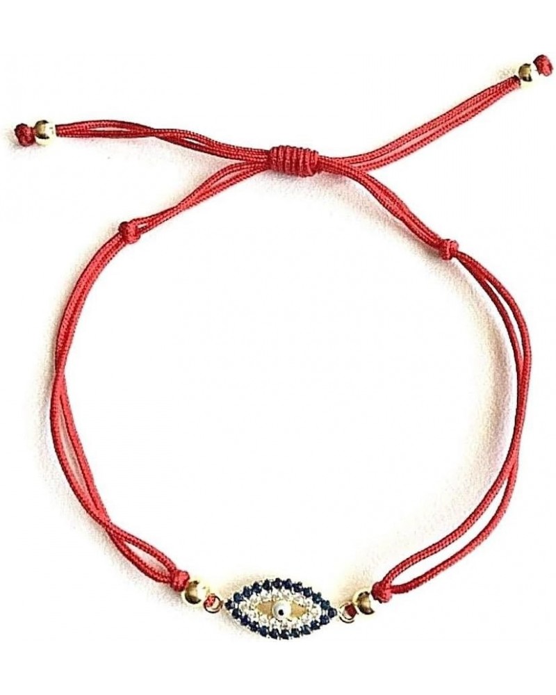 18K Gold Over 925 Sterling Silver Evil Eye RED Bracelet/PULSERA Rojo DE OJO DE LA Buena Suerte $12.05 Bracelets