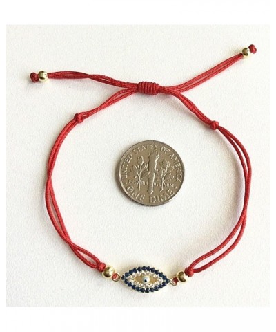 18K Gold Over 925 Sterling Silver Evil Eye RED Bracelet/PULSERA Rojo DE OJO DE LA Buena Suerte $12.05 Bracelets