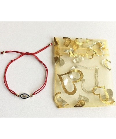 18K Gold Over 925 Sterling Silver Evil Eye RED Bracelet/PULSERA Rojo DE OJO DE LA Buena Suerte $12.05 Bracelets