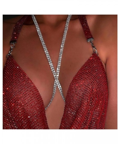 Rhinestone Chest Bracket Bras Chain Body Jewelry Sexy Bikini Crystal Body Chain Rhinestone Bra Underwear Body Chain for Women...