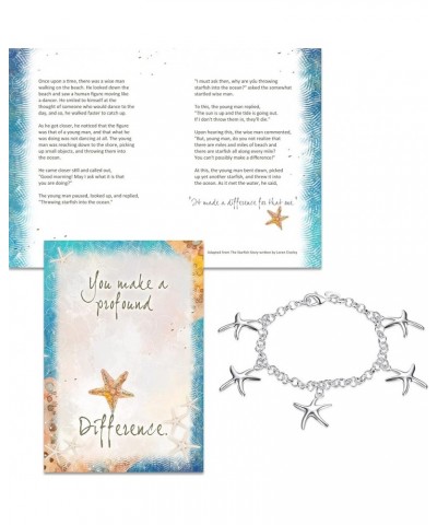 Friendship Bracelet with Keepsake Greeting Card Gift Sets - Teenage Women Starfish Charm $14.27 Bracelets