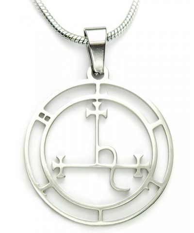 Sigil of Lilith Necklace, with 20" Snake Chain, Pure 304 Stainless Steel Pendant and Chain $12.59 Necklaces