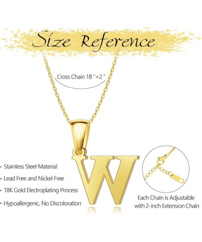 Gold Initial Pendant Necklaces Set for Women Girls, Personalized 18K Gold Plated Stainless Steel Dainty Letter Necklace, Tren...