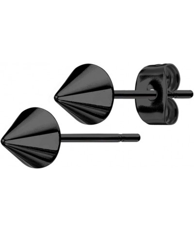 316L Surgical Steel Spike Stud Earrings for Women or Men (Choose color and size) 1-Pair Black (5mm) $9.68 Earrings