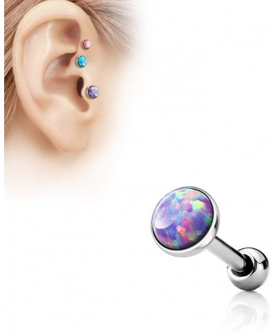 Set of 3 Opal Set Flat Top 316L Surgical Steel Cartilage/Tragus Barbell in 3mm, 4mm, or 5mm 4mm - Set of 3 $9.89 Body Jewelry