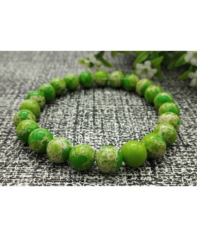 Crystal Bracelet for Women Men Unisex Chakra Bracelets, A+ Grade Adjustable 8mm Healing Crystal Stone Beaded Bracelet Green T...