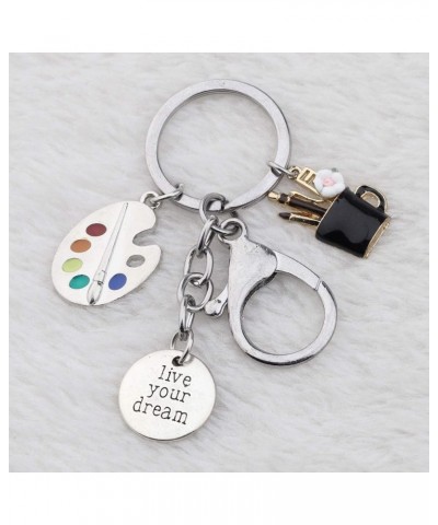 Artist Paint Palette Keychain Painters Gifts Paint Brushes Pendant Painters Jewelry Artist Gifts Keychain $8.83 Pendants