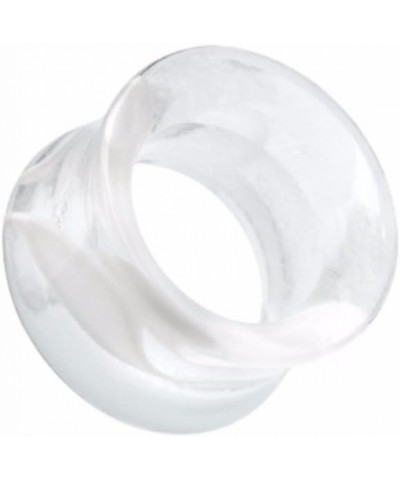 Marble Swirl Acrylic Double Flared WildKlass Ear Gauge Tunnel Plug (Sold as Pairs) 0 GA Clear $10.06 Body Jewelry