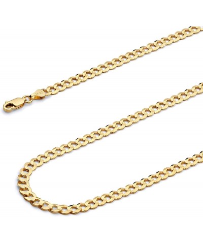 14K Solid Gold Cuban Link Open Curb Chains (Select Options) 22 Inches Yellow Gold $377.60 Necklaces