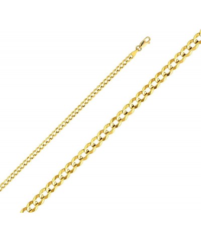 14K Solid Gold Cuban Link Open Curb Chains (Select Options) 22 Inches Yellow Gold $377.60 Necklaces