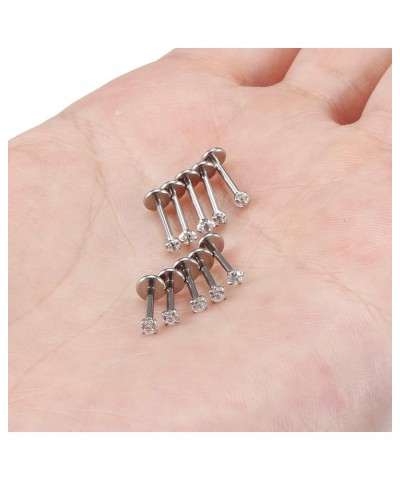 18G 20G Threadless Push in Nose Rings for Women 316L Surgical Stainless Steel L Shaped Nose Studs Screw Bone Nose Rings Pierc...