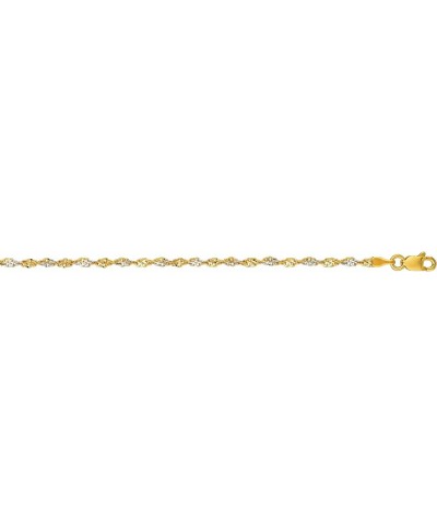 14k Gold Yellow and White Two Tone Singapore Chain Necklace (1.35mm, 2mm) 24.0 Inches 1.35mm $67.32 Necklaces