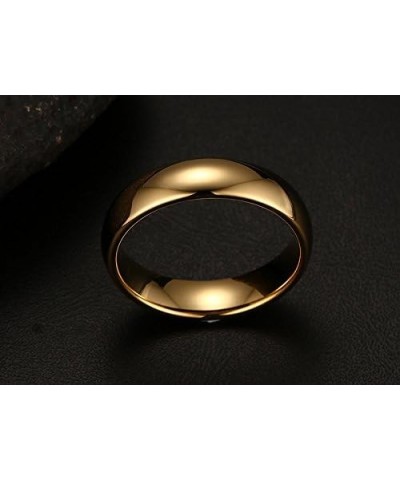 Jewelry Personalized His & Hers Gold Plated Tungsten Carbide Domed Engagement Anniversary Ring Wedding Bands 6mm size 9 $9.68...