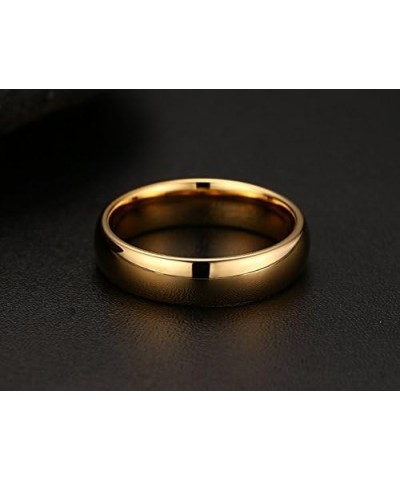 Jewelry Personalized His & Hers Gold Plated Tungsten Carbide Domed Engagement Anniversary Ring Wedding Bands 6mm size 9 $9.68...