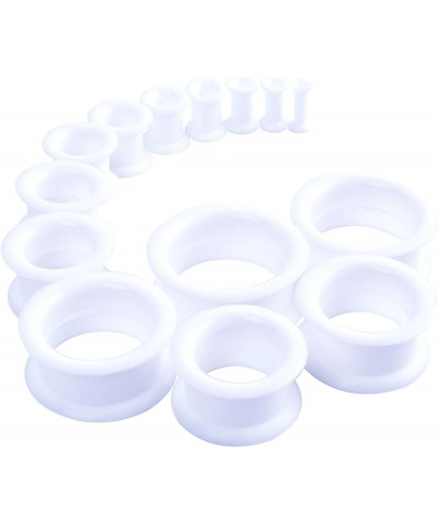 20/28pcs Ear Stretching kit Set - Hollow Hard Silicone Plugs and Tunnels - Ear Expander Gauges Stretcher Body Piercing Jewelr...