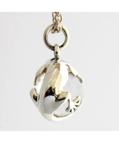 COSUMOSU 925 Sterling Silver Gecko Lizard/Dolphin Crystal ball Hawaiian pendant for necklace Gecko $23.88 Necklaces