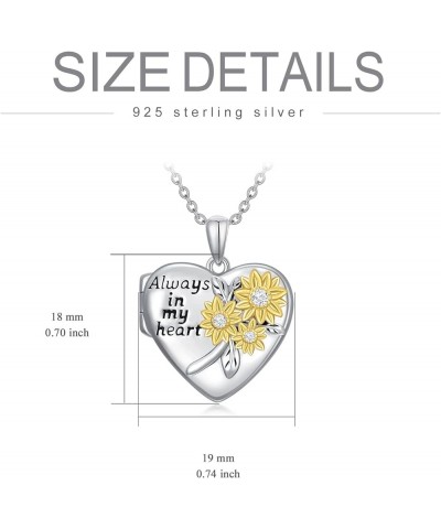 Round/Heart/Oval Shape Locket Necklace That Holds Pictures 925 Sterling Silver Personalized Birthstone Photos Engraved Locket...