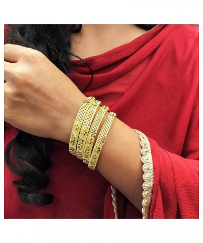 Indian Bangle Set Traditional Bangles Bracelet Jewelry for Women Style 1 Gold (Set of 4 Pcs) 2.2 $12.92 Bracelets