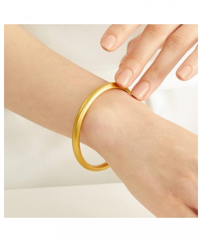 Cultural Blessings 999.9 24K Solid Gold Price-by-Weight Gold Matte-Finished, Loop Bangle for Women 92290K Approx. 0.83tael (~...