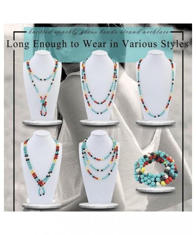 Fashion Natural Round Beads 60'' Long Strand Art Deco Necklace for Women Men Mix $11.54 Necklaces