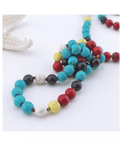 Fashion Natural Round Beads 60'' Long Strand Art Deco Necklace for Women Men Mix $11.54 Necklaces