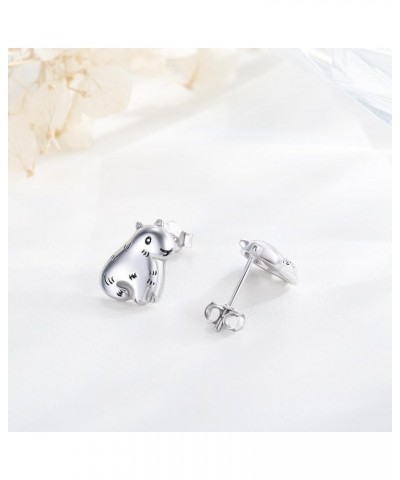 Sloth/Panda/Horse/Capybara Earrings for Women Heart Crystal Earrings 925 Sterling Silver Sloth/Panda/Horse Stud Earrings Jewe...