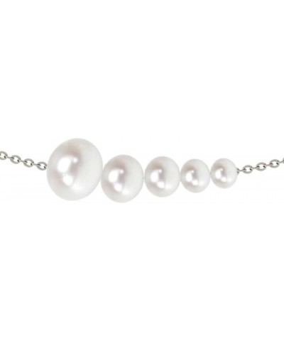 925 Sterling Silver Dainty Freshwater Cultured Pearl Choker Necklace White Genuine Real Pearl Charm Necklaces Jewelry Gifts f...