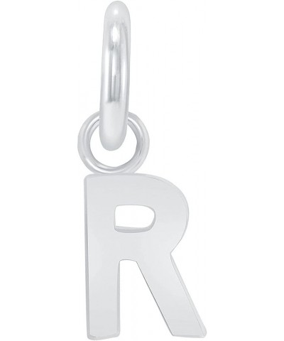 Solid 10k White Gold Personalized Mini Initial Letter A-Z Pendant Necklace 18.0 Inches R $38.95 Necklaces