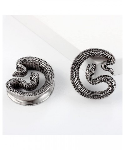 8mm-25mm (0g-1") Snake Saddle Plugs Ear Gauges Tunnels Hypoallergenic 316 Stainless Steel Earrings Plugs Piercing For Ears Ex...