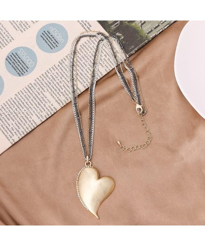 Love Heart Pendant Necklace for Women Fashion Jewelry Long Chian Sweater Necklaces 610 $10.59 Necklaces