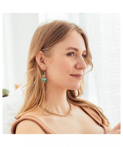 Designed Boho Earrings Gold Drop Dangle Earrings for Women, silver-plated-base $13.61 Earrings