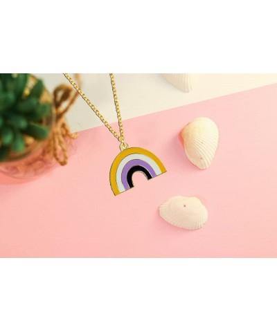 Lesbian Necklace Sun Set Transgender Rainbow Pansexual Nonbinary Asexual Bisexual Necklace LGBT Necklace Gay Pride Gift Rainb...