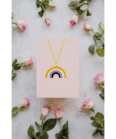 Lesbian Necklace Sun Set Transgender Rainbow Pansexual Nonbinary Asexual Bisexual Necklace LGBT Necklace Gay Pride Gift Rainb...